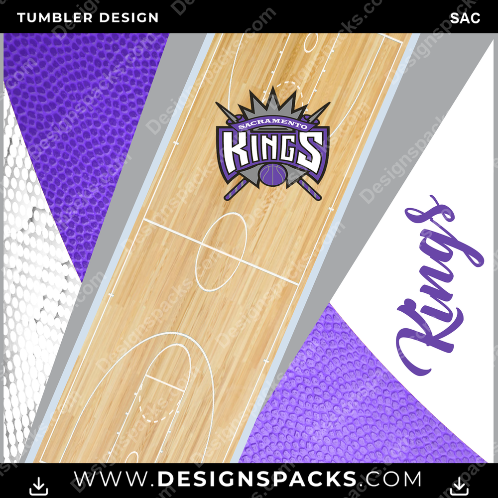 Basketball Court SAC Tumbler Digital Wrap Design