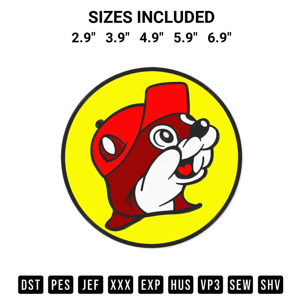 Transform your fabrics with the Buc Ees Logo Embroidery Design embroidery design. Instant access to premium digitized patterns at Designspacks.com. Available sizes: 2.9", 3.9", 4.9", 5.9", 6.9".