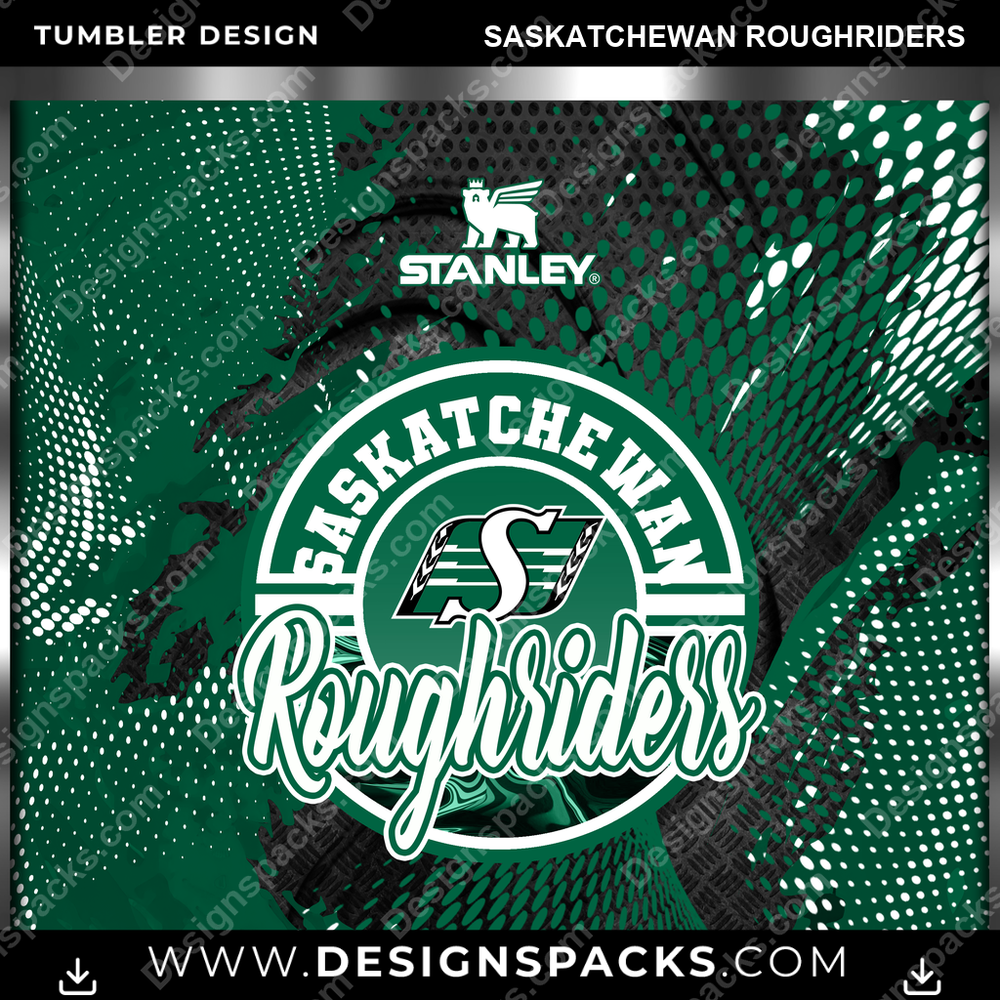 Canada Football Stanley Saskatchewan Roughriders Tumbler Digital Wrap Design