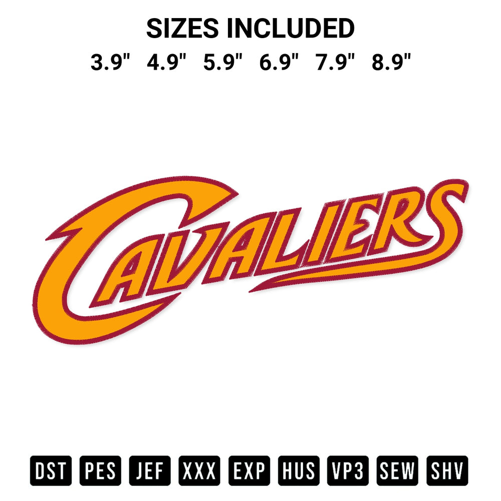 Stitch like a pro with the Nba Cleveland Cavaliers Embroidery Design embroidery pattern from Designspacks.com. High-quality digital machine embroidery file. Available sizes: 3.9", 4.9", 5.9", 6.9", 7.9", 8.9".