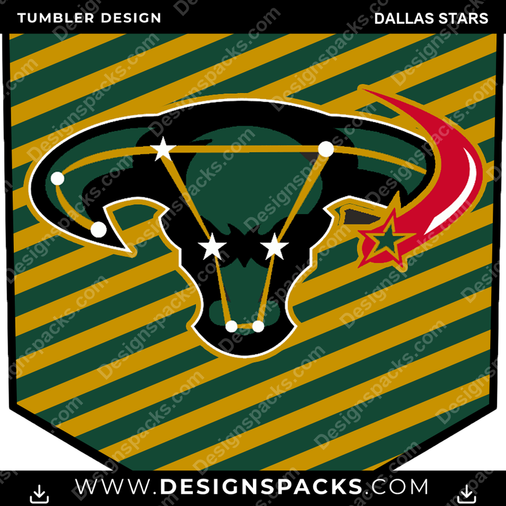 Hockey Sigil Dallas Stars NHL Hockey Tumbler Digital Wrap Design Download