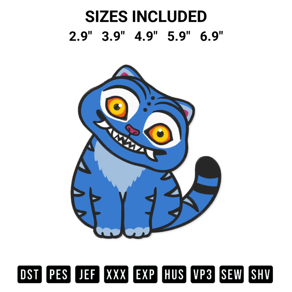 Download the Derpy Tiger Embroidery Design machine embroidery design exclusively at Designspacks.com. Premium digitized pattern for apparel and DIY crafts. Available sizes: 2.9", 3.9", 4.9", 5.9", 6.9".