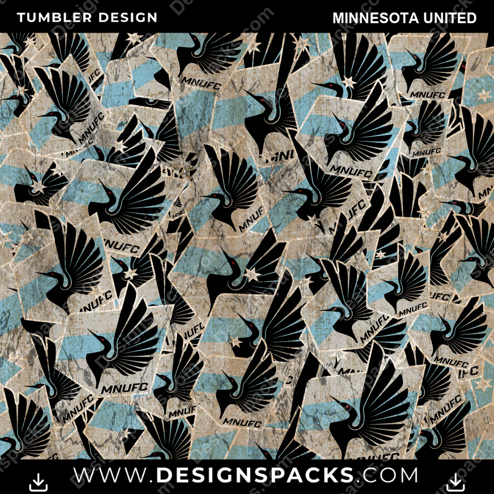 Soccer Logo BG Minnesota United Tumbler Digital Wrap Design