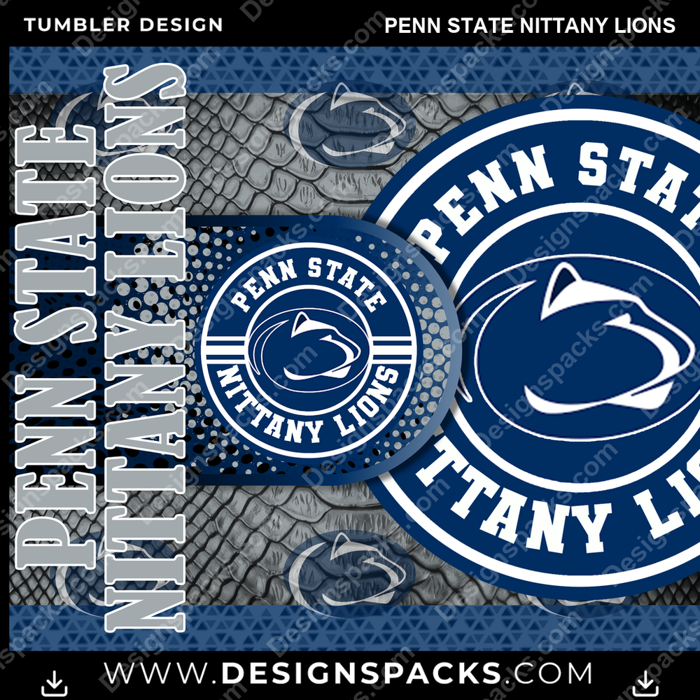 College Sport Hyper Penn State Nittany Lions Tumbler Digital Wrap Design