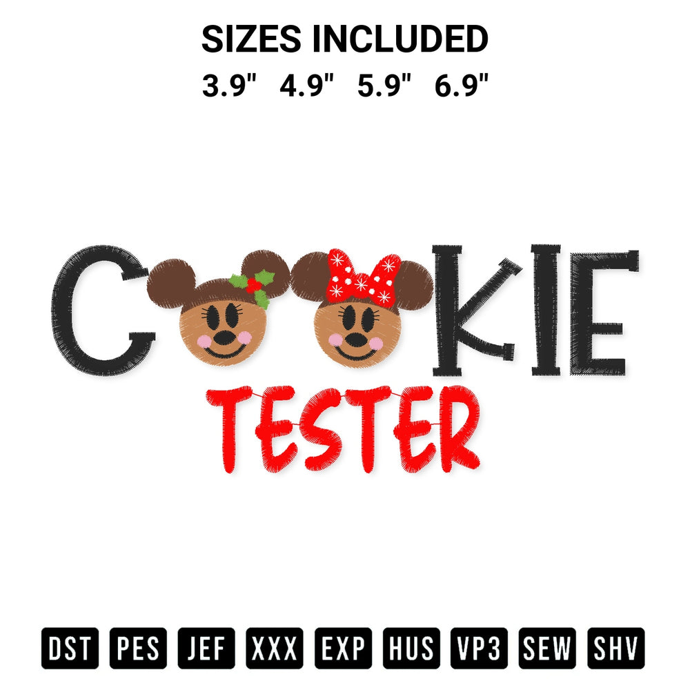 Download the Cookie Tester Embroidery Design machine embroidery design exclusively at Designspacks.com. Premium digitized pattern for apparel and DIY crafts. Available sizes: 3.9", 4.9", 5.9", 6.9".