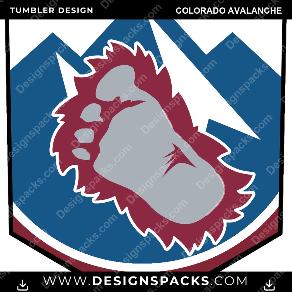Hockey Sigil Colorado Avalanche Tumbler Digital Wrap Design