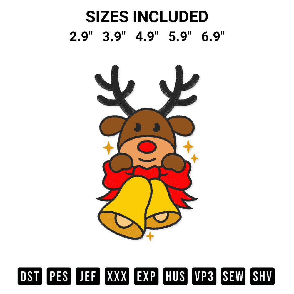 Transform your fabrics with the Cute Boy Reindeer Christmas Embroidery Design embroidery design. Instant access to premium digitized patterns at Designspacks.com. Available sizes: 2.9", 3.9", 4.9", 5.9", 6.9".