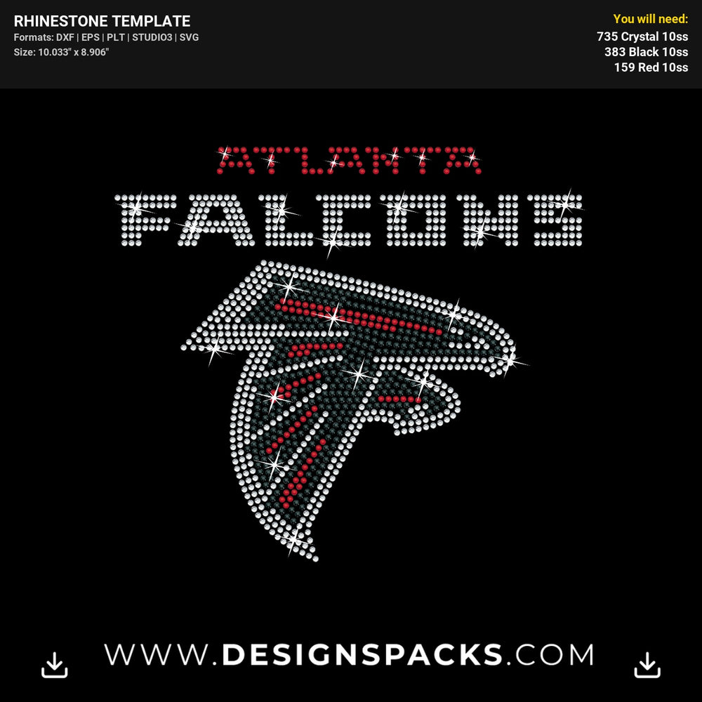 Atlanta Falcons Rhinestone Digital Template