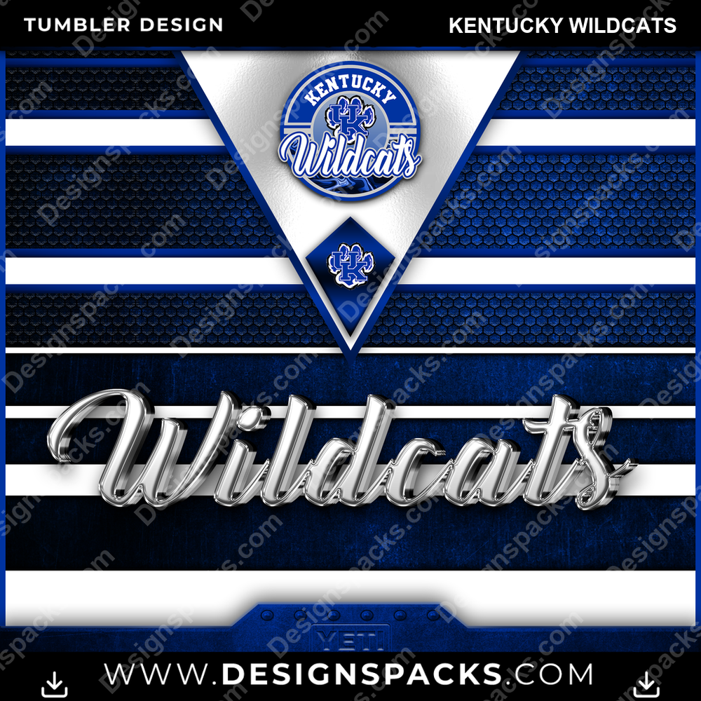 College Sport YETI Kentucky Wildcats NCAA College Sport Tumbler Digital Wrap Design Download