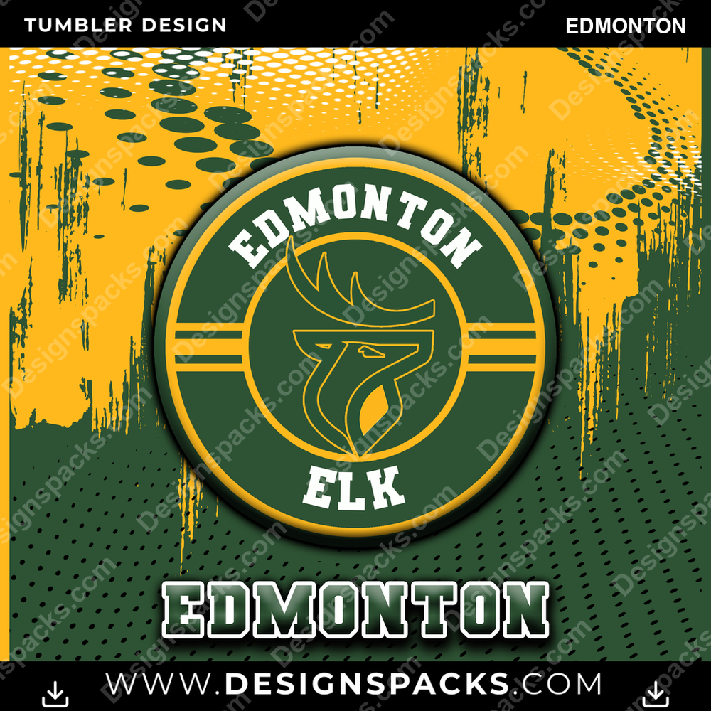 Canada Football Dot Logo Edmonton Tumbler Digital Wrap Design