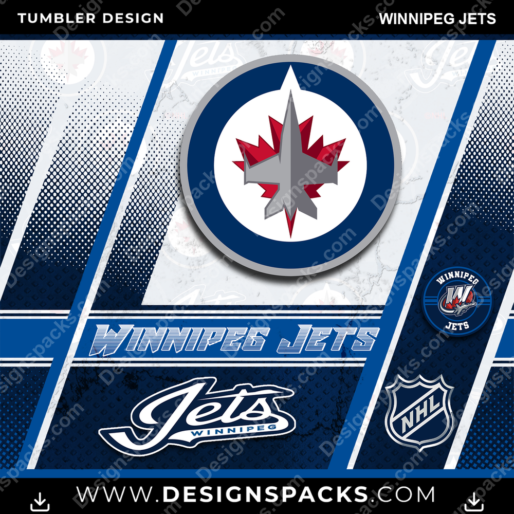 Ice Hockey Sports Winnipeg Jets Tumbler Digital Wrap Design