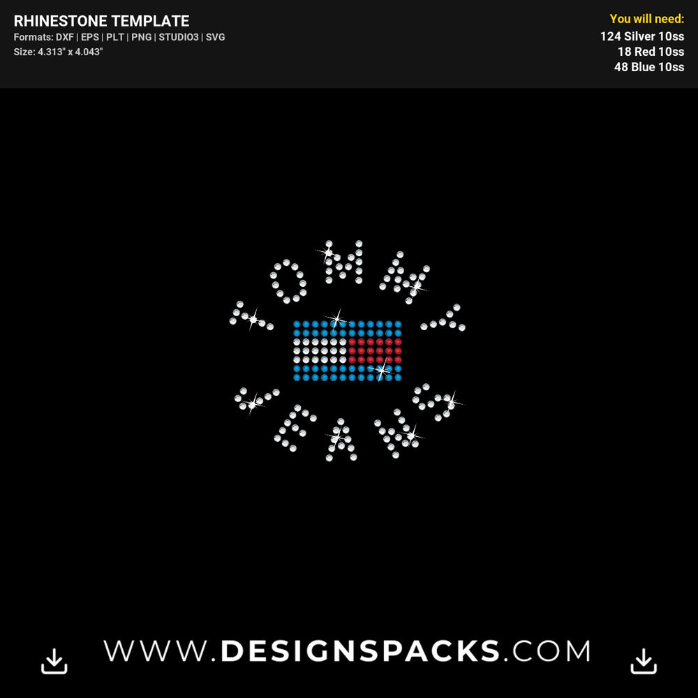 Tommy Jeans Brand Logo 1 Rhinestone Digital Template
