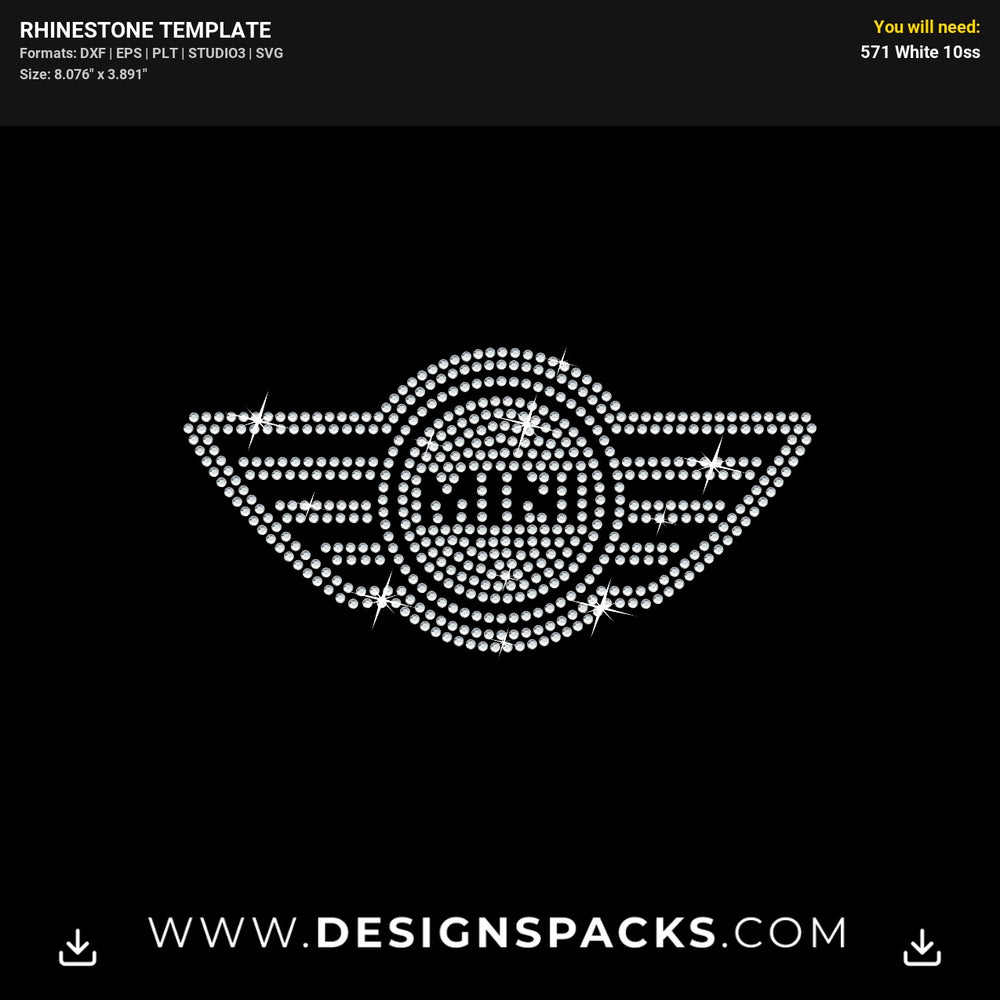 Mini Logo Car Rhinestone Digital Template