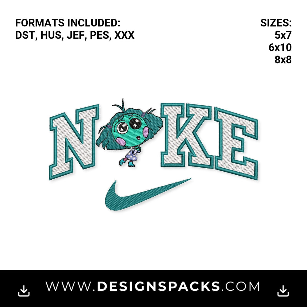 Envy Inside Out 2 Nike Swoosh Embroidery Design - Instant digital download pattern at Designspacks.com