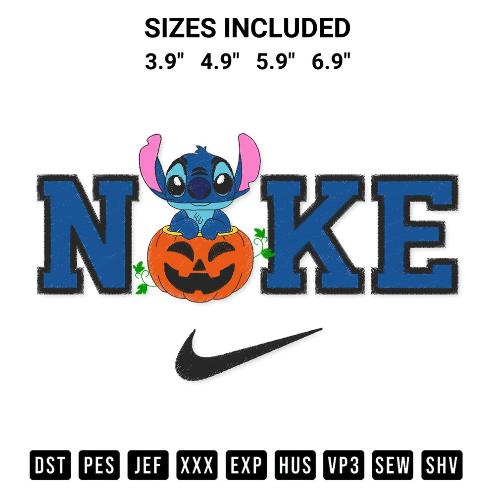 Discover the perfect addition to your crafting collection: Nike Stitch Pumpkin Embroidery Design embroidery file. Instantly available at Designspacks.com. Available sizes: 3.9", 4.9", 5.9", 6.9".