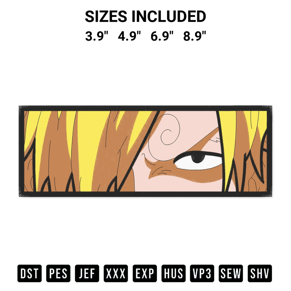 Elevate your next project with our Vinsmoke Sanji One Piece Embroidery Design embroidery file. Shop high-quality digital patterns instantly at Designspacks.com. Available sizes: 3.9", 4.9", 6.9", 8.9".