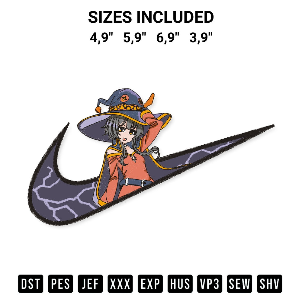 Transform your fabrics with the Megumin Kono Subarashii Sekai Ni Shukufuku Wo Logo Embroidery Design embroidery design. Instant access to premium digitized patterns at Designspacks.com. Available sizes: 4,9", 5,9", 6,9", 3,9".