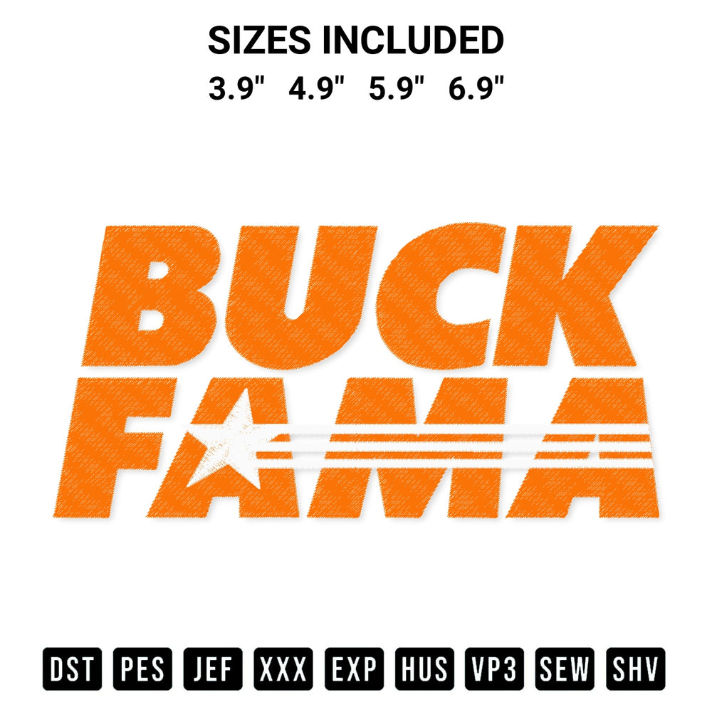 Transform your fabrics with the Tennessee Buck Fama Team Tennessee Orange Tennessee Football Embroidery Design embroidery design. Instant access to premium digitized patterns at Designspacks.com. Available sizes: 3.9", 4.9", 5.9", 6.9".