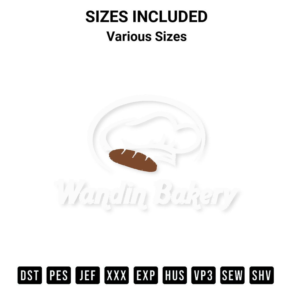 Create amazing crafts with the Wandin Bakery Embroidery Design embroidery file. High-quality digital download from Designspacks.com, perfect for beginners and pros. Available sizes: Various Sizes.
