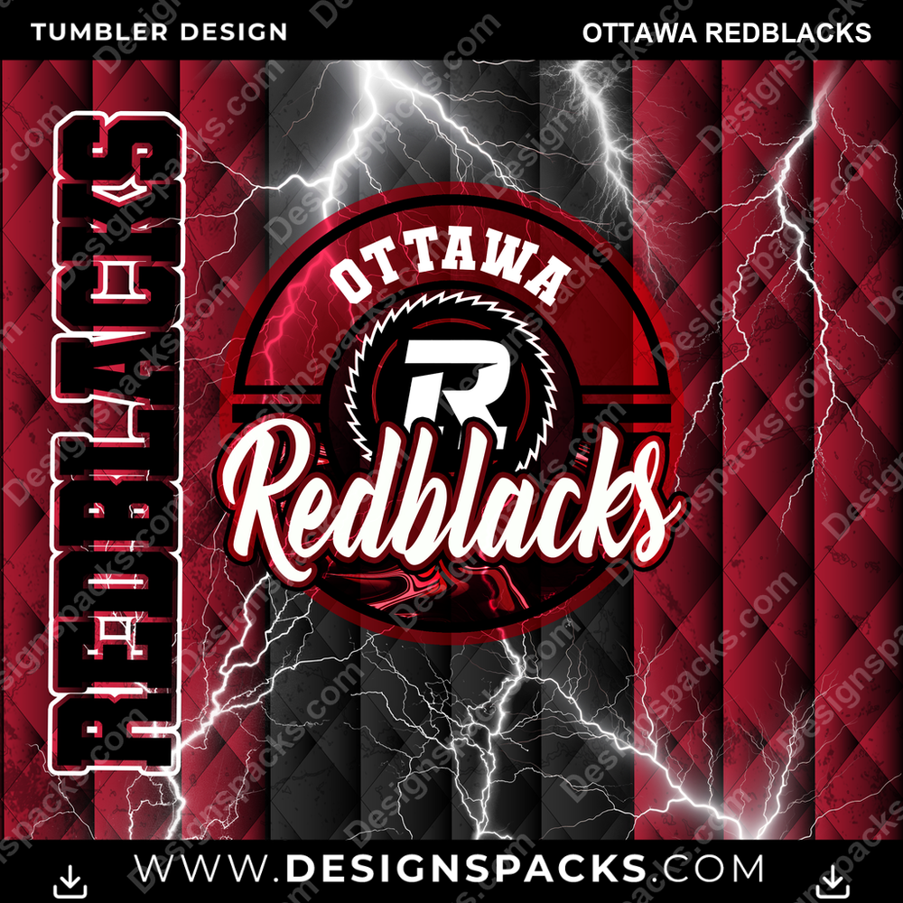 Canada Football Diamond Ottawa Redblacks Tumbler Digital Wrap Design