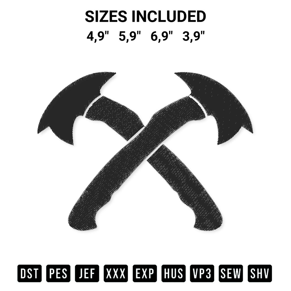 Stitch like a pro with the Storm Breaker Thor Axe Logo Embroidery Design embroidery pattern from Designspacks.com. High-quality digital machine embroidery file. Available sizes: 4,9", 5,9", 6,9", 3,9".