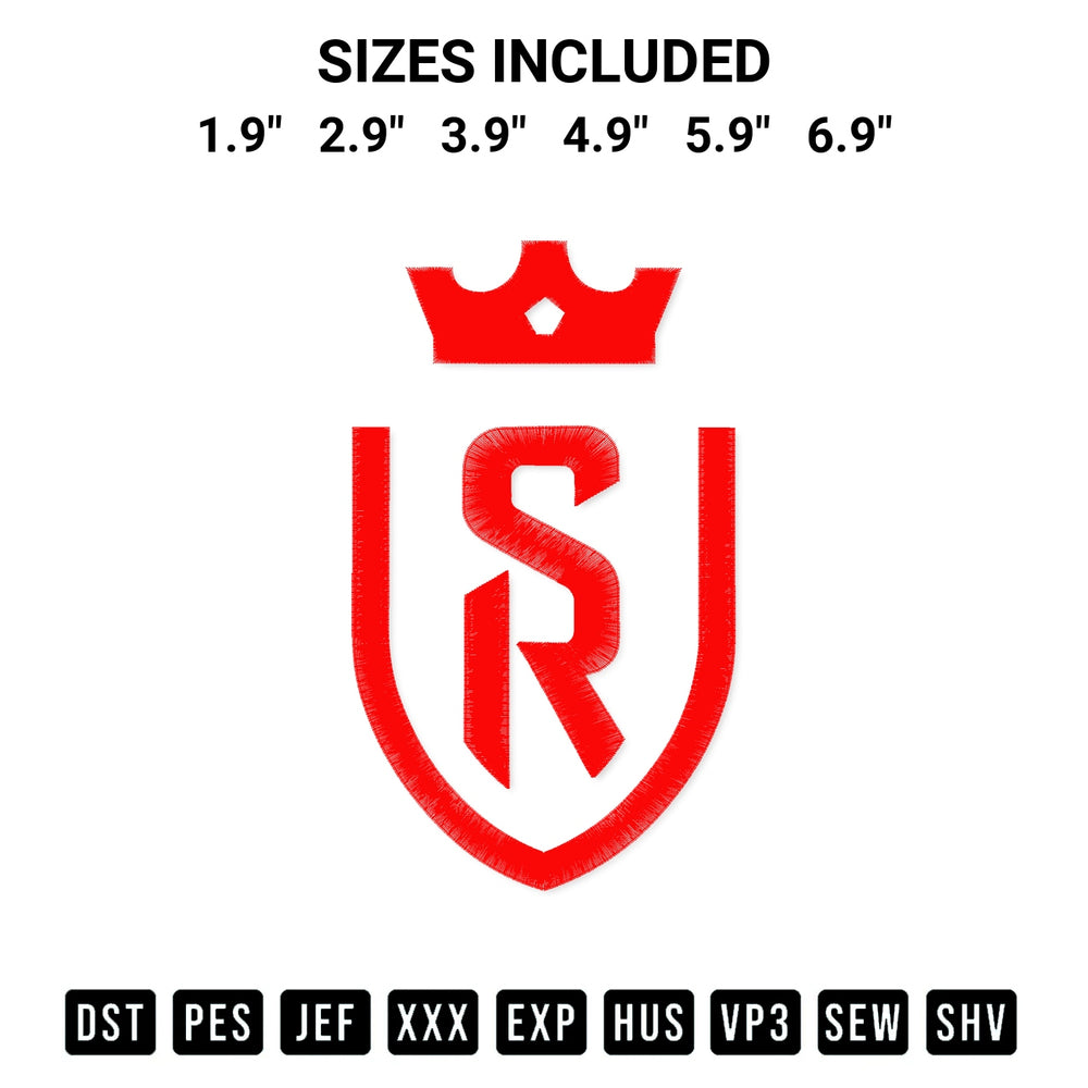 Add a unique touch to your apparel with the Stade De Reims Embroidery Design embroidery file. Premium instant download available now on Designspacks.com. Available sizes: 1.9", 2.9", 3.9", 4.9", 5.9", 6.9".