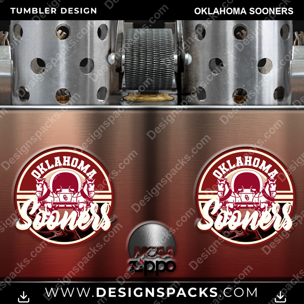 College Sport Zippo Lighter Oklahoma Sooners NCAA College Sport Tumbler Digital Wrap Design Download