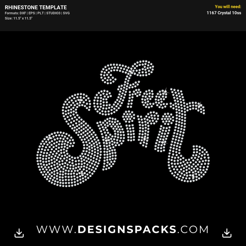 Free Spirit Rhinestone Digital Template