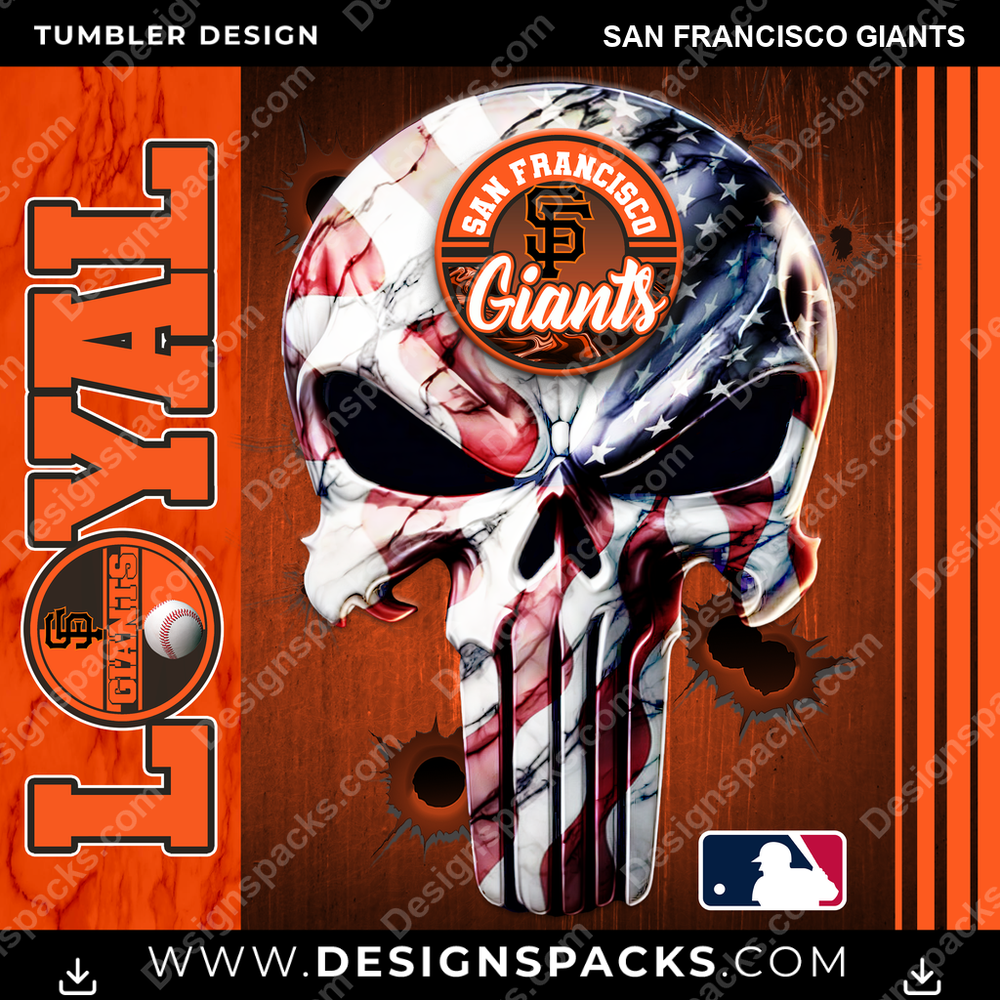 Baseball Loyal San Francisco Giants Tumbler Digital Wrap Design