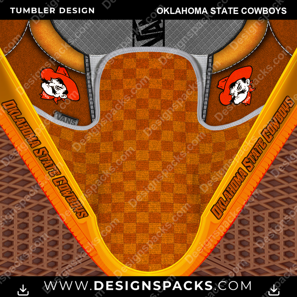 College Sport Vans Classic Oklahoma State Cowboys NCAA College Sport Tumbler Digital Wrap Design Download