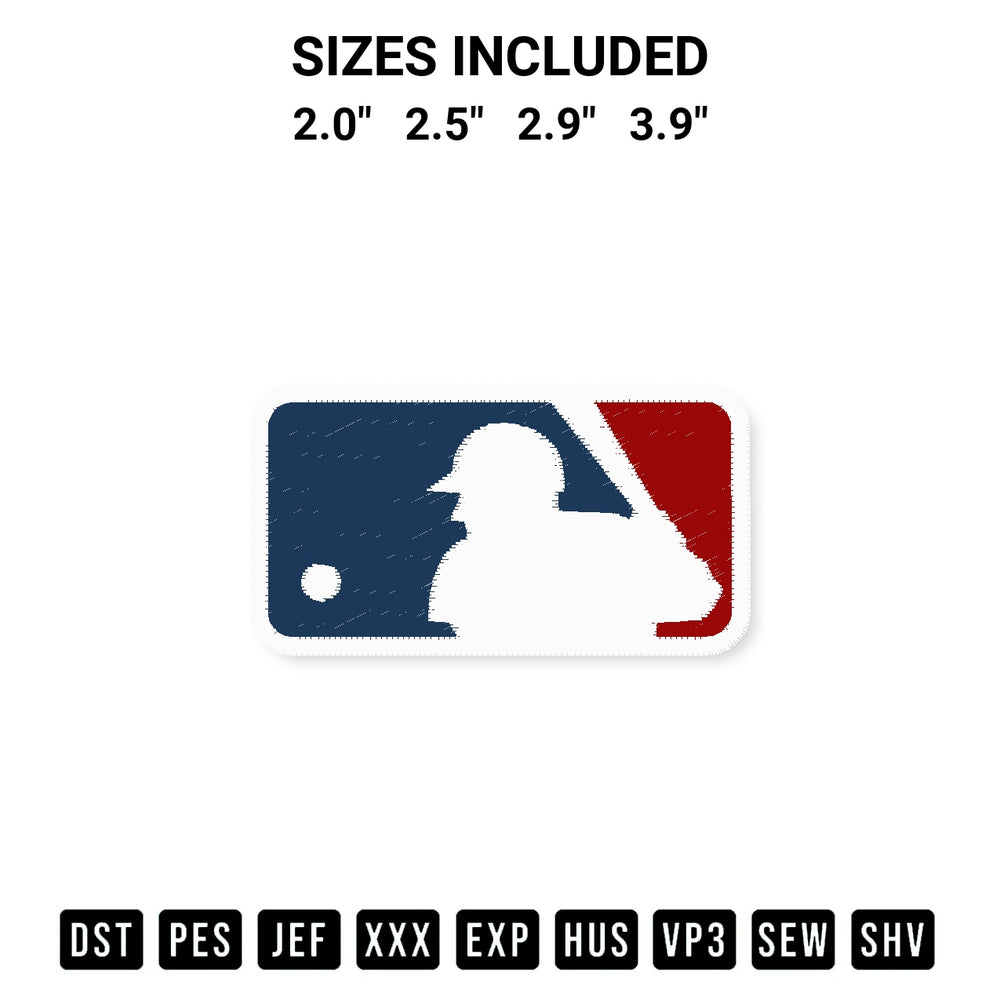 Looking for the perfect pattern? Download the Major League Baseball Logo Embroidery Design embroidery design today at Designspacks.com. Crisp, clean stitching guaranteed. Available sizes: 2.0", 2.5", 2.9", 3.9".