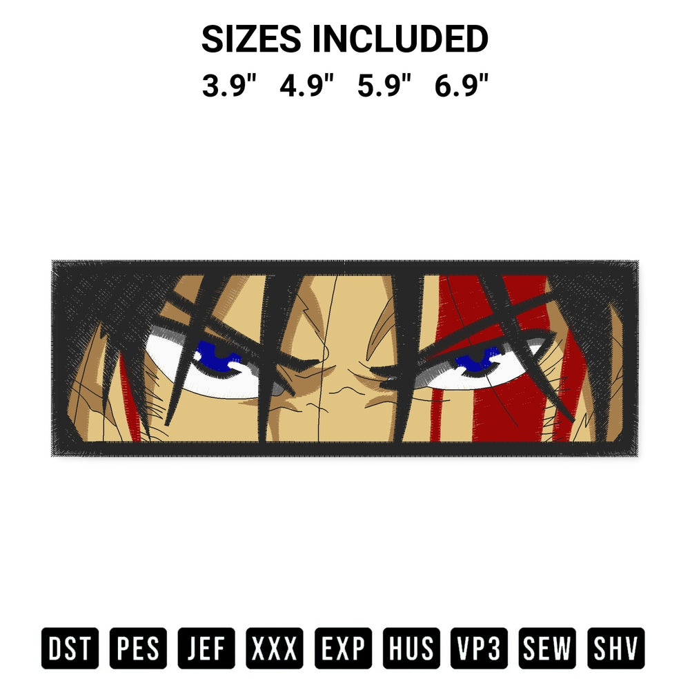 Create amazing crafts with the Fushiguro Megumi Eyes Embroidery Design embroidery file. High-quality digital download from Designspacks.com, perfect for beginners and pros. Available sizes: 3.9", 4.9", 5.9", 6.9".