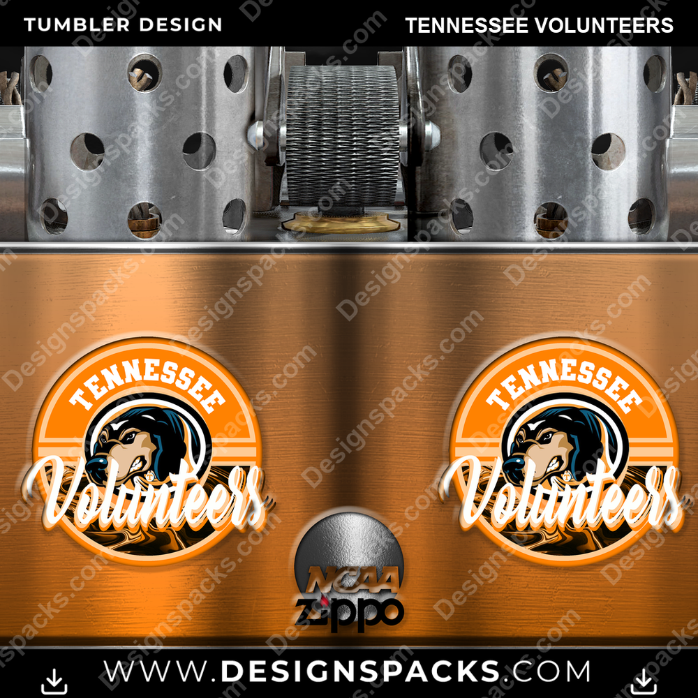 College Sport Zippo Lighter Tennessee Volunteers Tumbler Digital Wrap Design