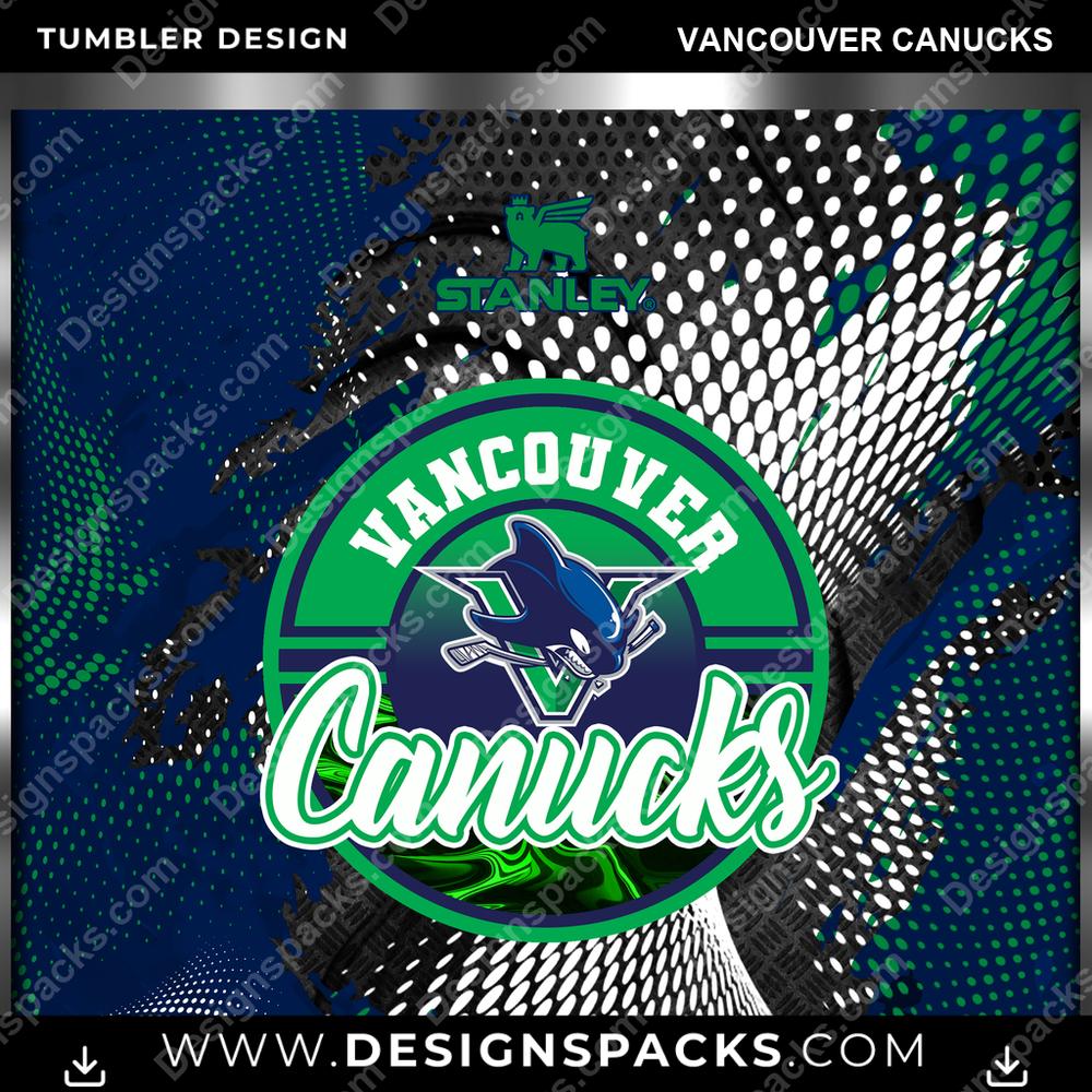 Ice Hockey Stanley Vancouver Canucks Tumbler Digital Wrap Design