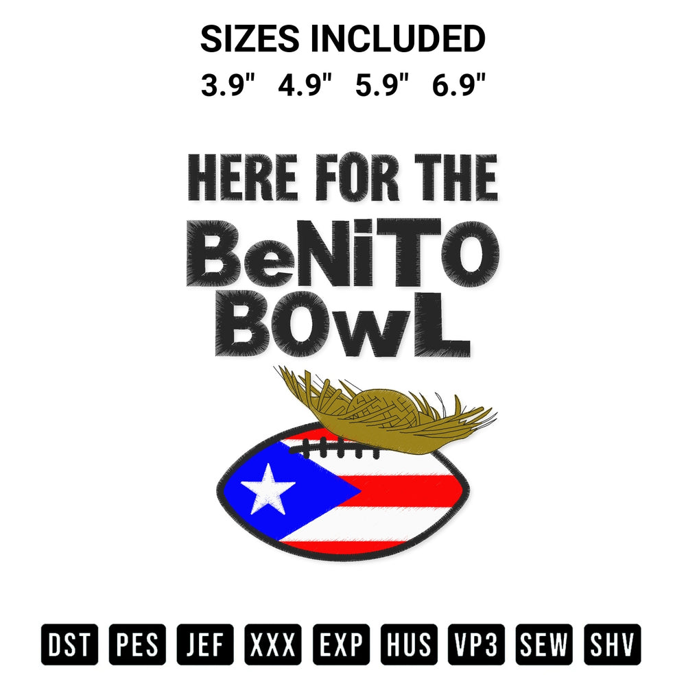 Discover the perfect addition to your crafting collection: Benito Bowl Embroidery Design embroidery file. Instantly available at Designspacks.com. Available sizes: 3.9", 4.9", 5.9", 6.9".
