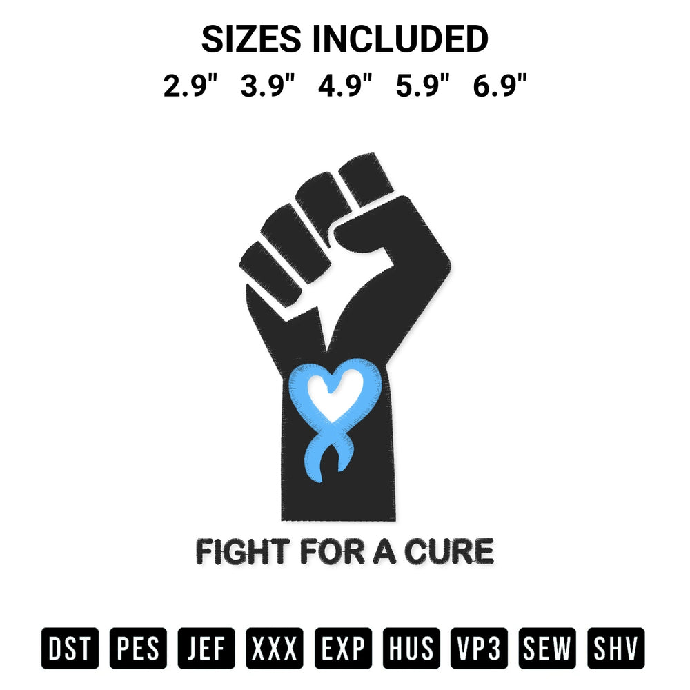 Get the Fight For A Cure Diabetes Embroidery Design embroidery design for your custom crafts! Premium digitized files available for instant download at Designspacks.com. Available sizes: 2.9", 3.9", 4.9", 5.9", 6.9".