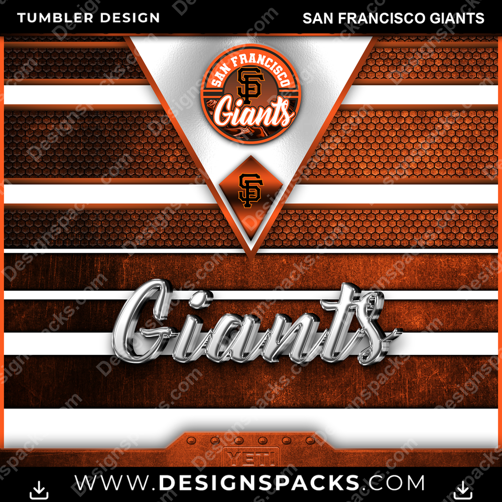 Baseball YETI San Francisco Giants Tumbler Digital Wrap Design