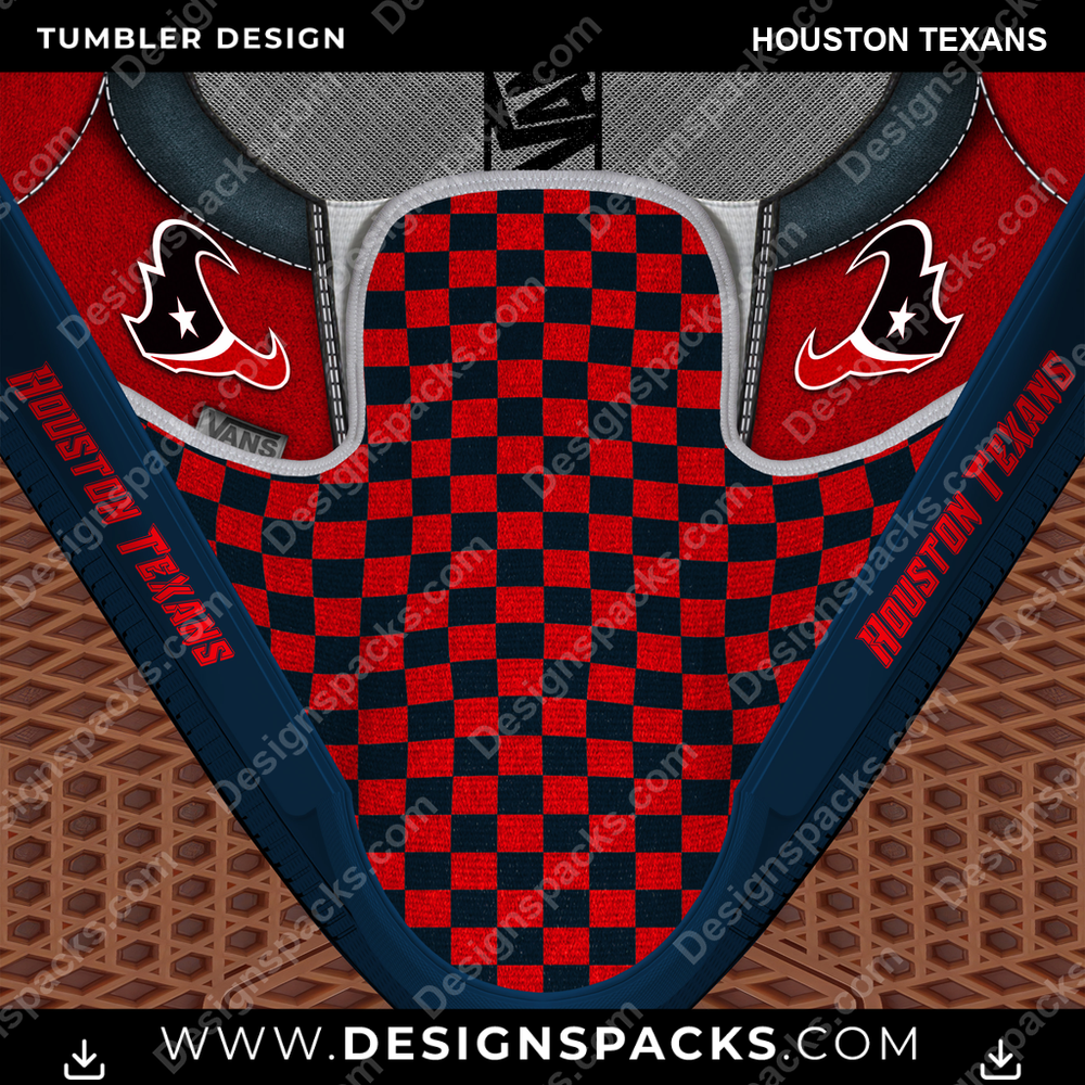 Football Vans Classic Houston Texans Tumbler Digital Wrap Design