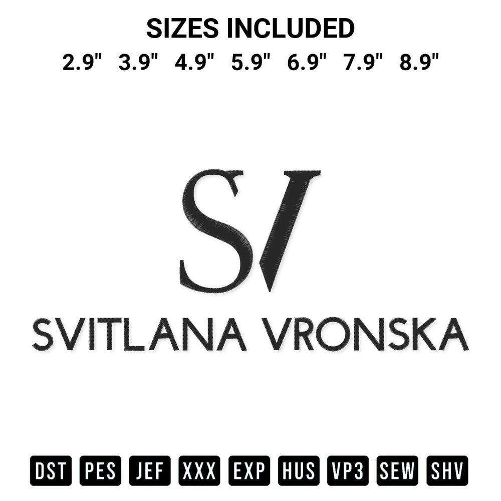 Add a unique touch to your apparel with the Svitlana Vronska Embroidery Design embroidery file. Premium instant download available now on Designspacks.com. Available sizes: 2.9", 3.9", 4.9", 5.9", 6.9", 7.9", 8.9".