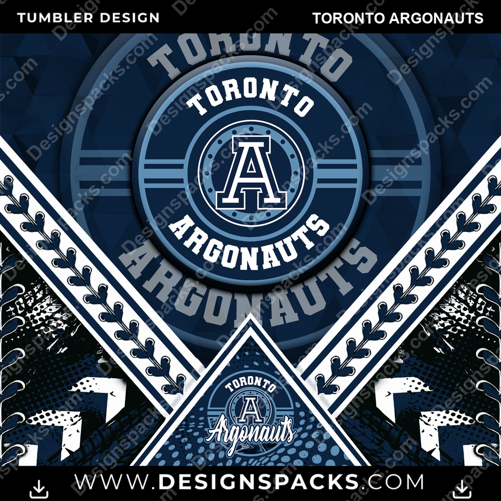 Canada Football Diamond Toronto Argonauts Tumbler Digital Wrap Design