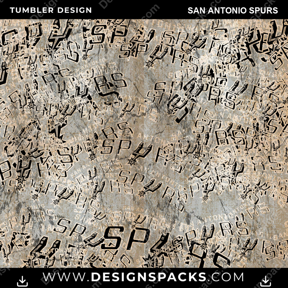 Basketball Logo BG San Antonio Spurs Tumbler Digital Wrap Design