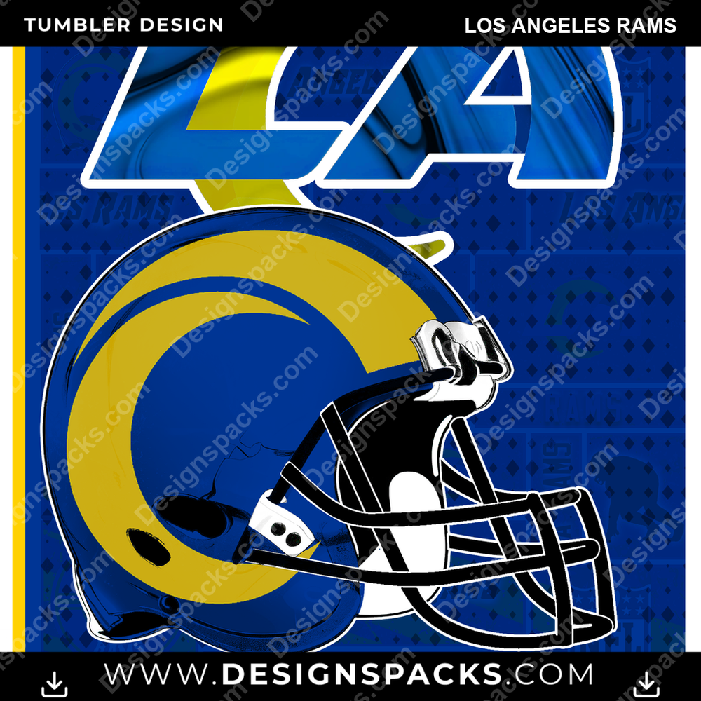 Football Posters Los Angeles Rams Tumbler Digital Wrap Design