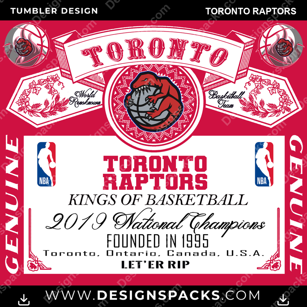 Basketball Budweiser Toronto Raptors Tumbler Digital Wrap Design