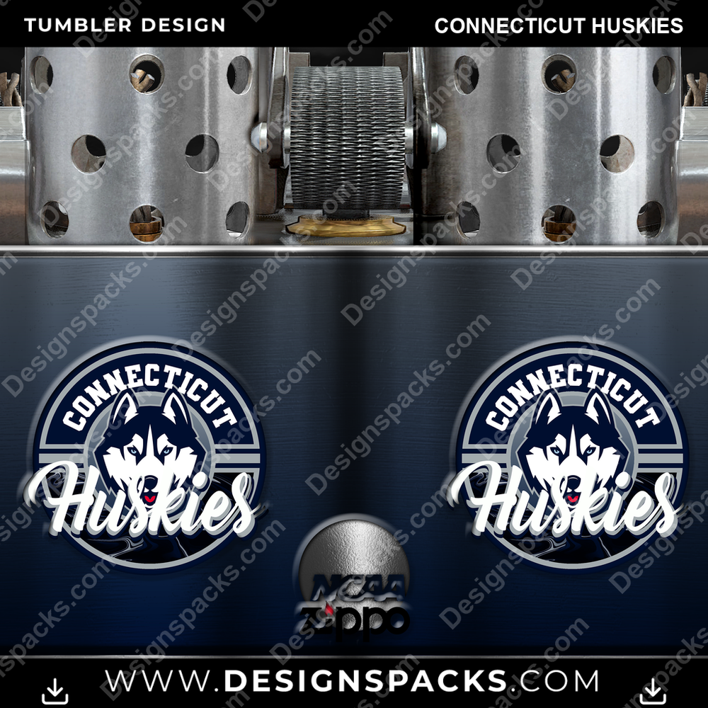 College Sport Zippo Lighter Connecticut Huskies NCAA College Sport Tumbler Digital Wrap Design Download