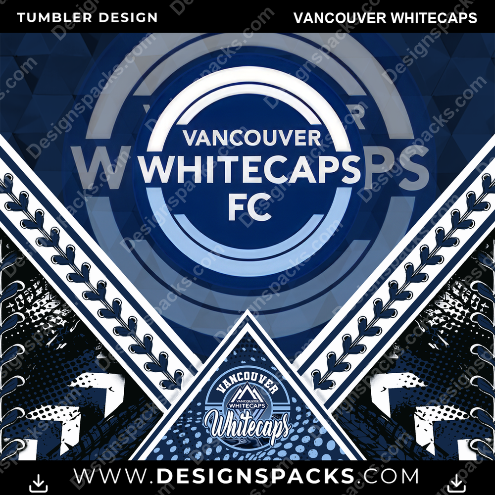 Soccer Diamond Vancouver Whitecaps Tumbler Digital Wrap Design
