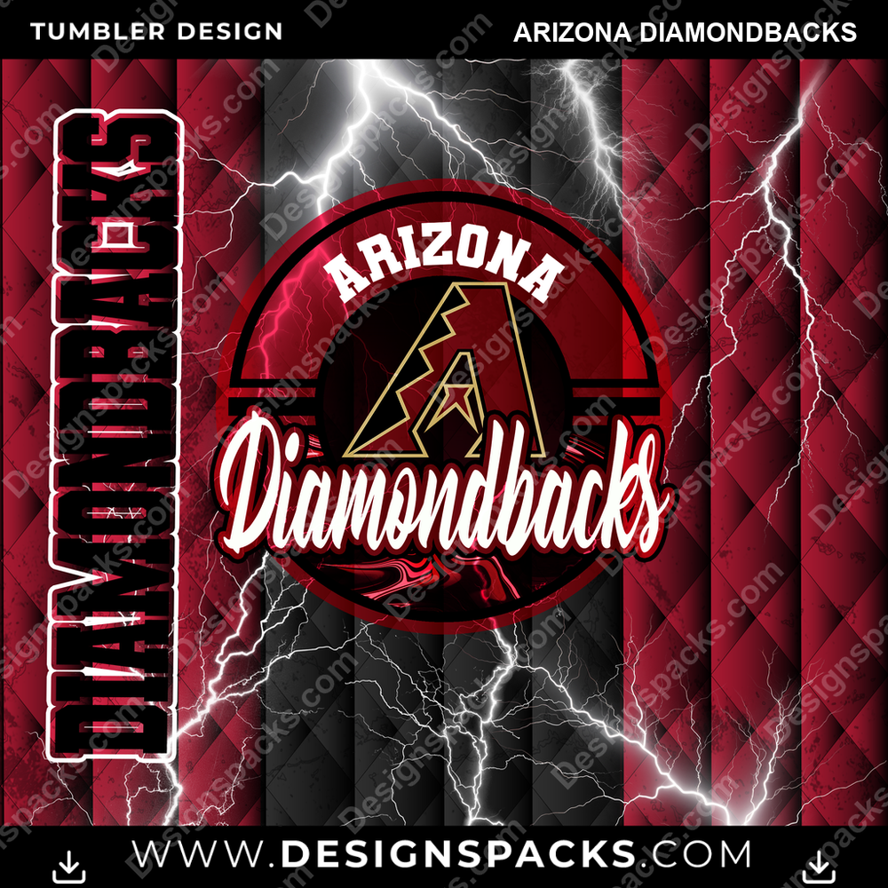 Baseball Diamond Arizona Diamondbacks Tumbler Digital Wrap Design