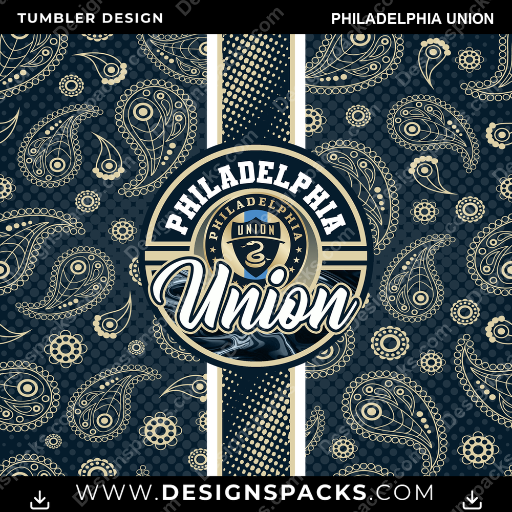 Soccer Handkerchief Philadelphia Union Tumbler Digital Wrap Design