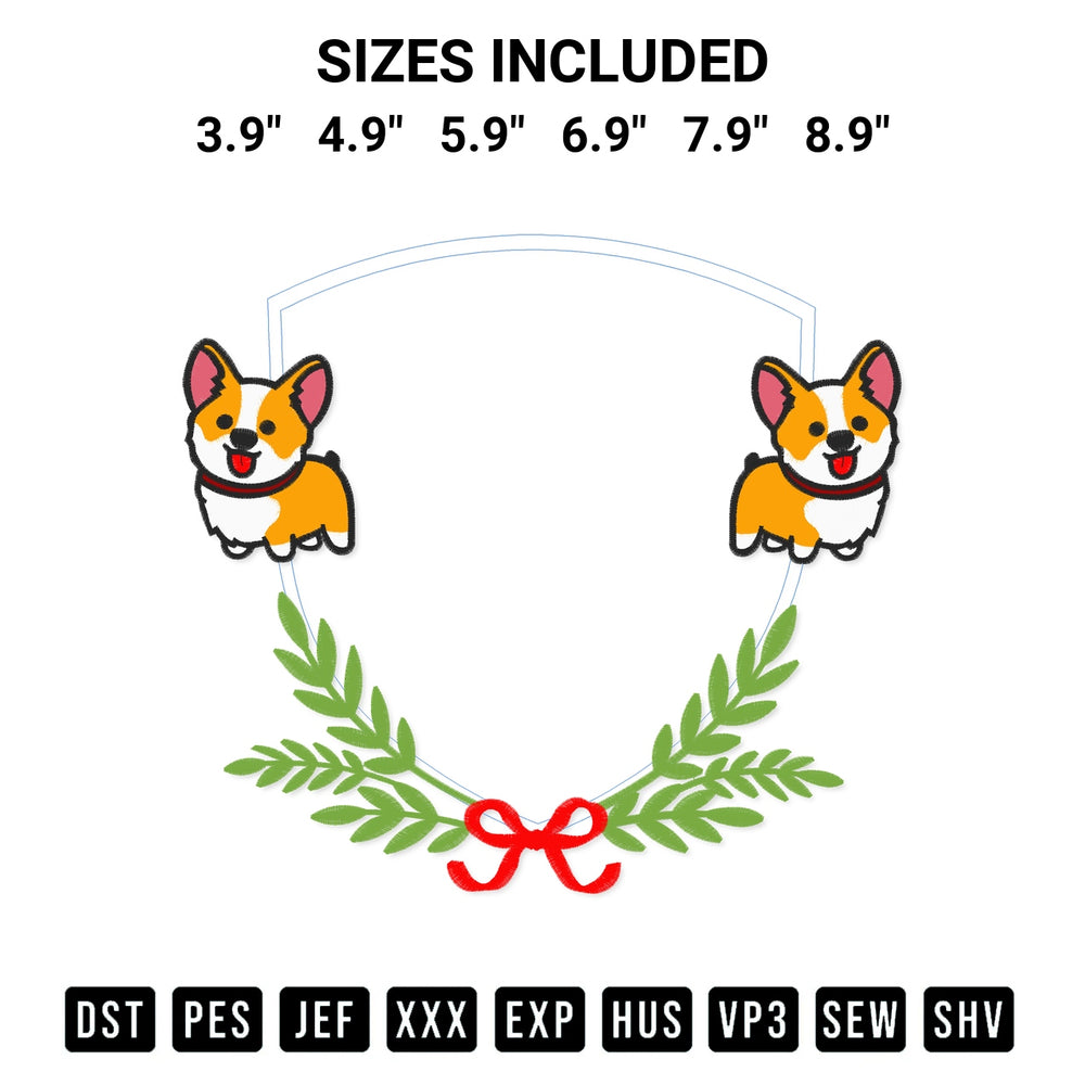 Stitch like a pro with the Frame Corgi Dog Cute Embroidery Design embroidery pattern from Designspacks.com. High-quality digital machine embroidery file. Available sizes: 3.9", 4.9", 5.9", 6.9", 7.9", 8.9".