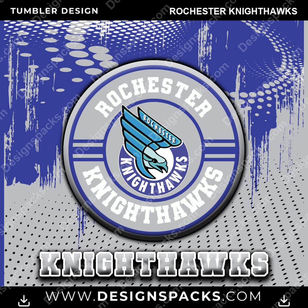 Lacrosse Dot Logo Rochester Knighthawks Tumbler Digital Wrap Design