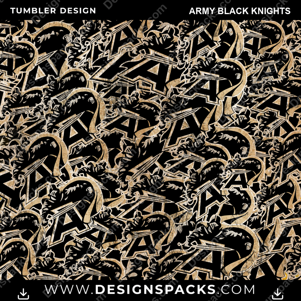 College Sport Logo BG Army Black Knights NCAA College Sport Tumbler Digital Wrap Design Download
